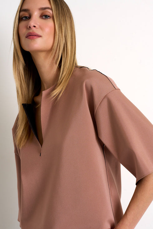 Shan Gaby Lapel collar top